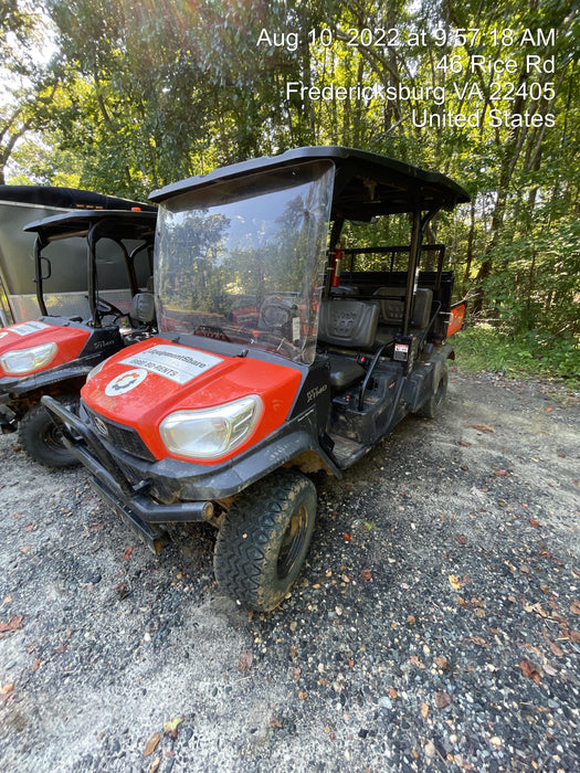 2021 Kubota RTV-X1140W-H Plastic Canopy, Windshield Acrylic Clear, LED Strobe Light, Wire Harness Kit, Back up Alarm