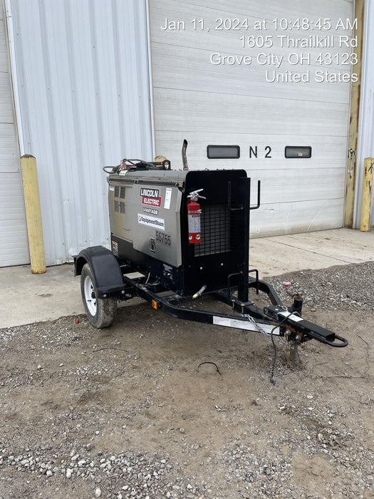 2019 Lincoln Electric Vantage 322 Welder Ready-Pak 3, Two wheel trailer, Fender and Light kit, Cable Rack