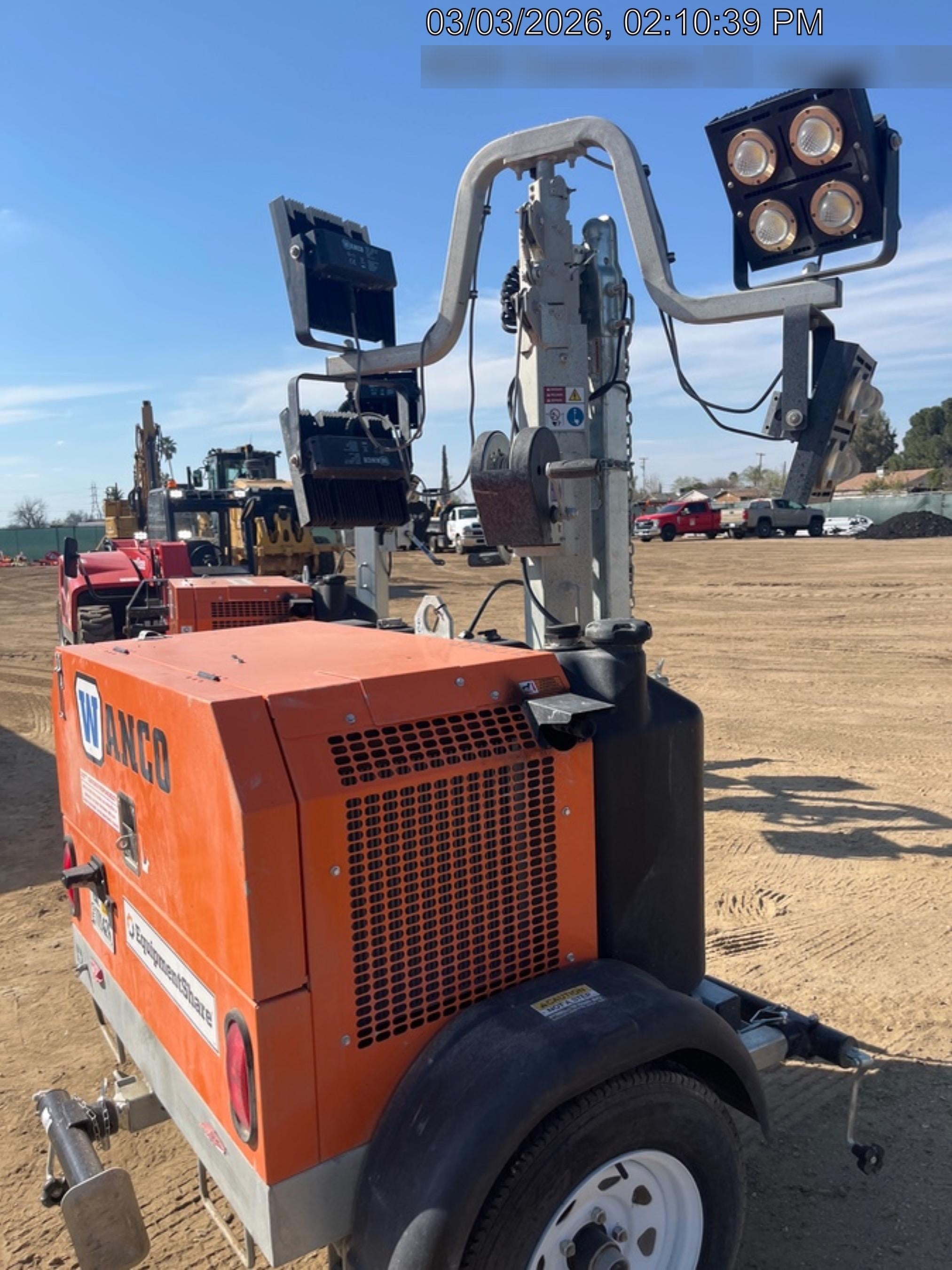 2024 Wanco WLTT-4MM4K Diesel, Deep Sea Controller, Shore Power Plug, Auto Start, (4) 350W LED Floodlights, 4kW Generator, 60 Gal Fuel Tank, 2" Ball, T3