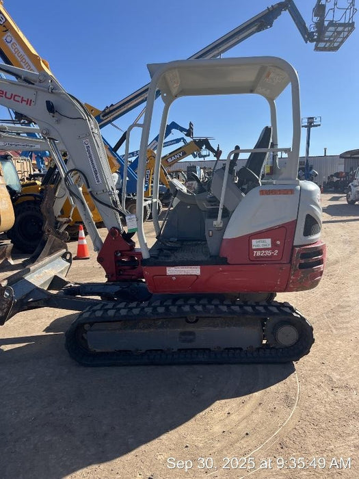 2020 Takeuchi TB235-2R Canopy, Rubber Tracks, Manual TAG QC