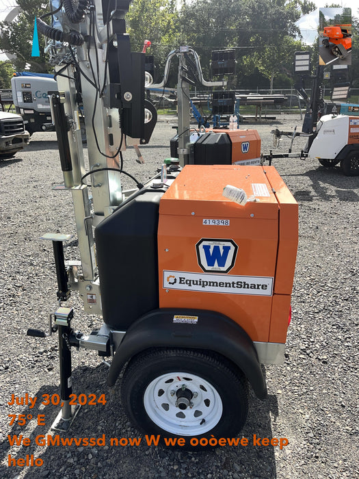 2024 Wanco WLTT-4MM4K Diesel, Deep Sea Controller, Shore Power Plug, Auto Start, (4) 350W LED Floodlights, 4kW Generator, 60 Gal Fuel Tank, 2" Ball, T3