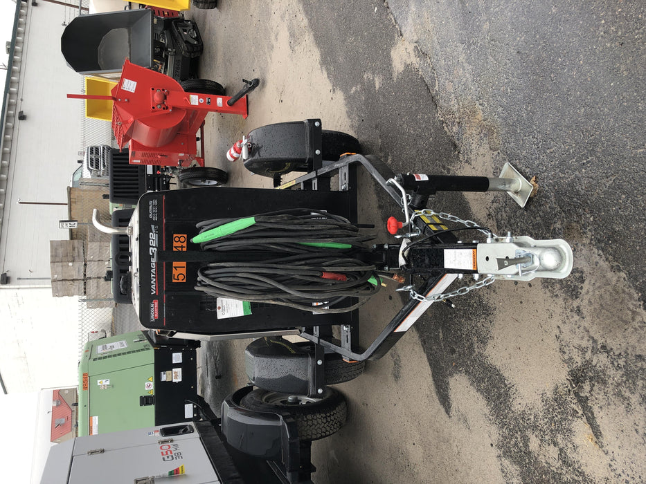 2019 Lincoln Electric Vantage 322 Ready-Pak 3, Two Wheel Trailer, Fender and Light Kit, Cable Rack