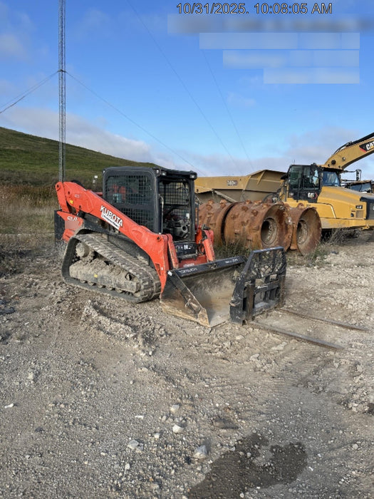 2019 Kubota SVL95-2S Cab/Heat/Air, Standard Tracks, Standard Flow w/Manual QC, 80" HD Bucket w/ Smooth Cutting Edge