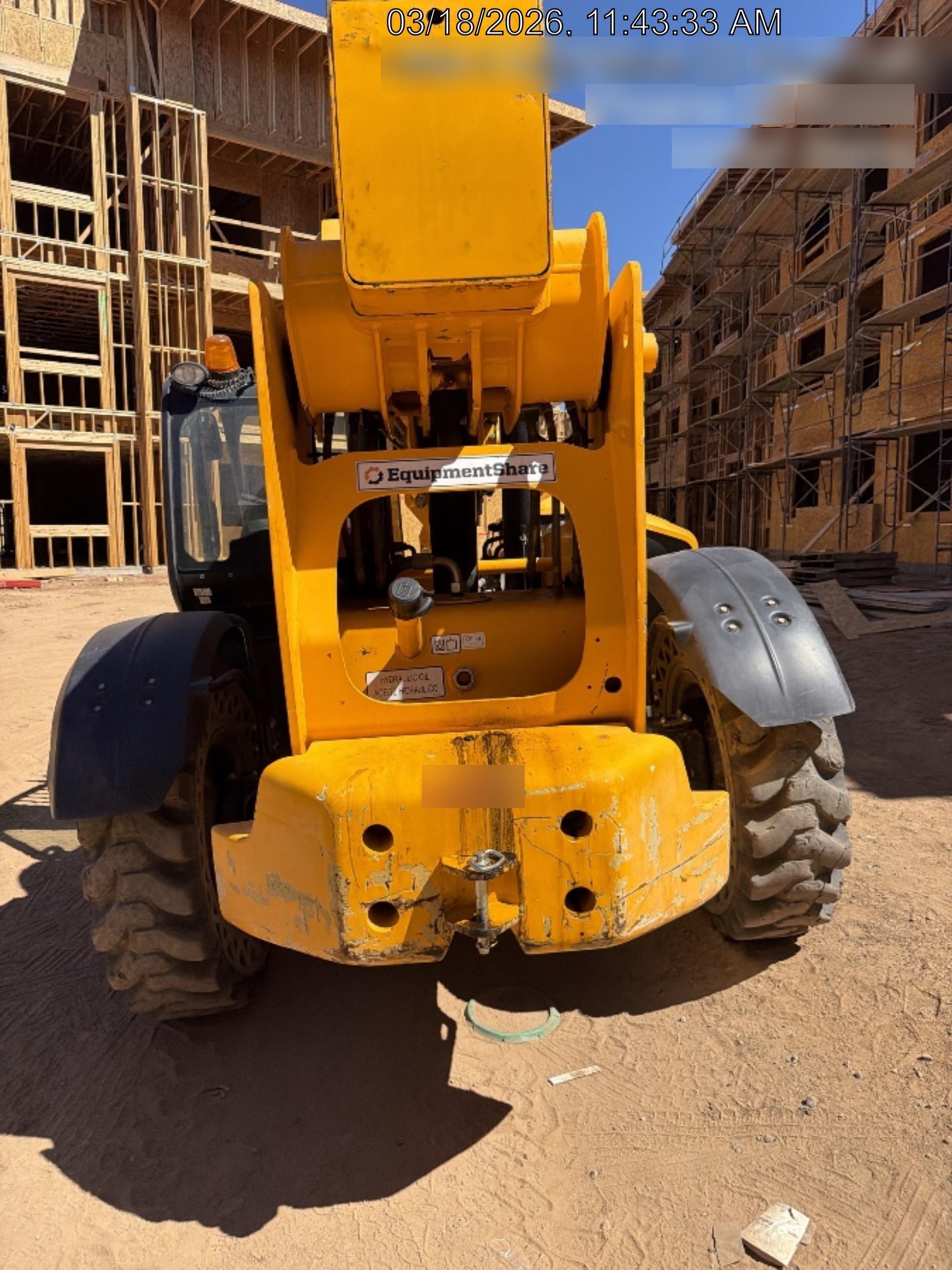 2020 JCB 510-56 Canopy, 74 HP, Solid Tires, STD Worklight, Beacon, Aux Hydraulics, Lifting Eye, Back up Alarm w/66" Carriage/60" Forks