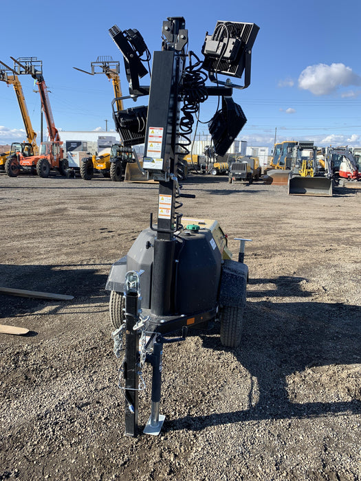 2020 Allmand NLV3GR (4) LED Light Fixture 350W, 23' Vertical Mast, 3kW Prime, Towable, Deep Sea L401, Leveling Jacks, Yanmar T4F 5.8hp