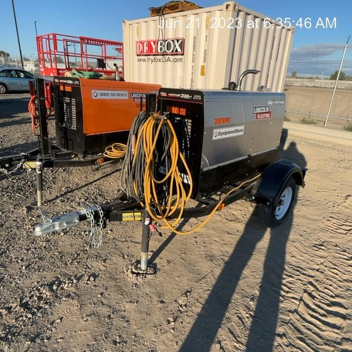 2022 Lincoln Electric Vantage 322 Trlr Mounted, Cable Rack, Light Kit