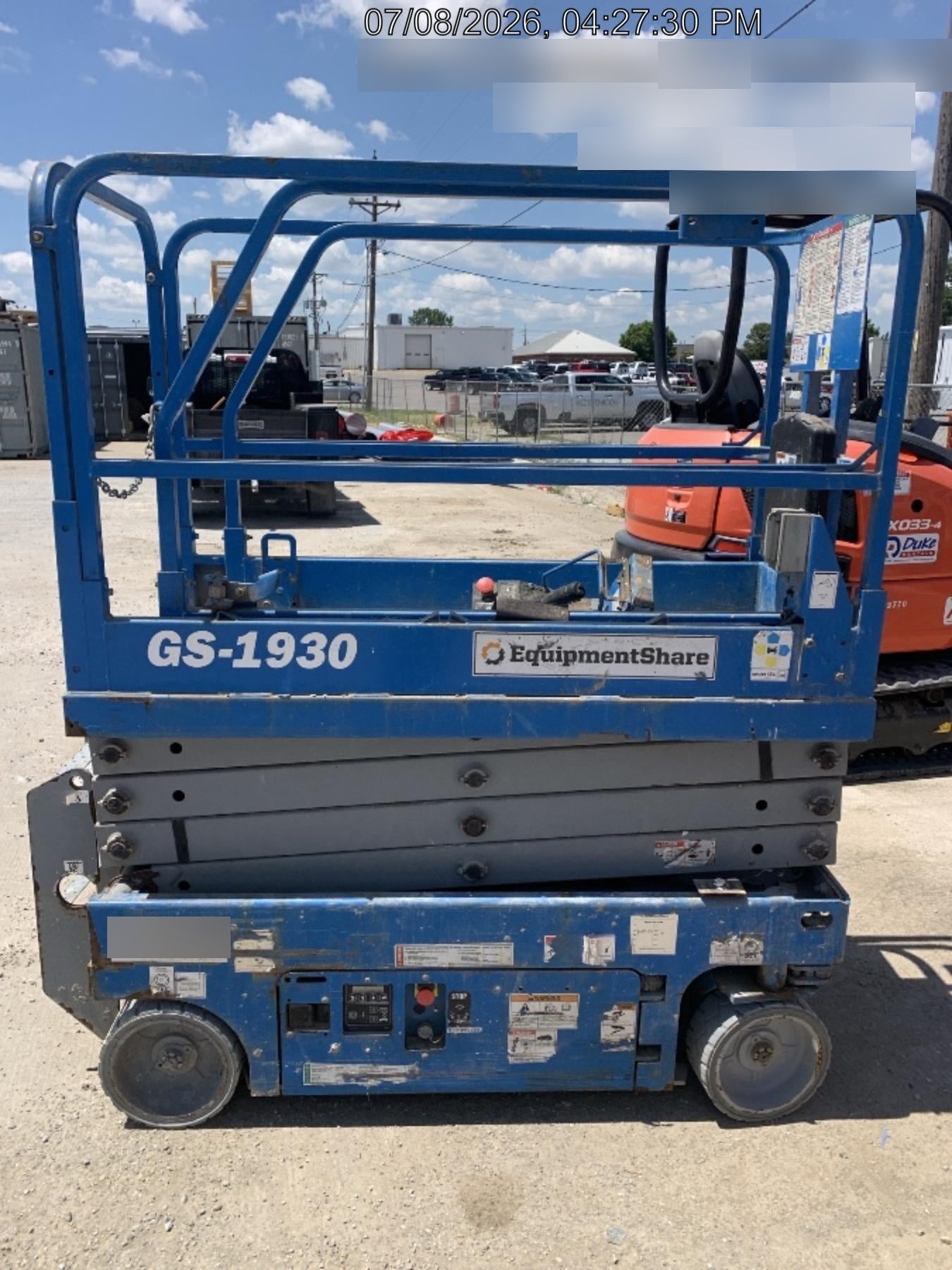 2019 Genie GS-1930 Fixed Rails with Chain Entry