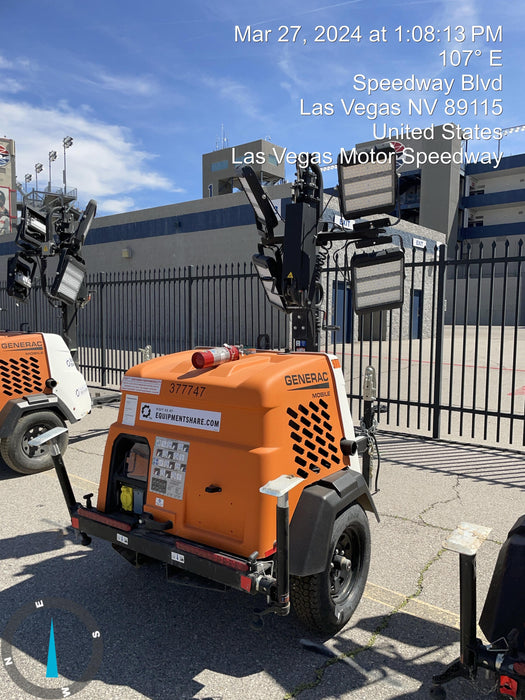 2023 Generac MLT2 Diesel, Flex Switch 120V Input, Powerzone Controller, 
(4) 320W LED Lights, 4kW Generator, 39.9 Gal Fuel Tank, 2" Ball, T3