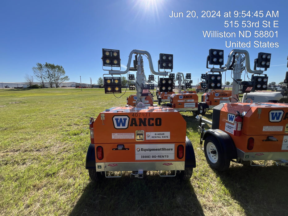 2024 Wanco WLTT-4MM4K Diesel, Deep Sea Controller, Shore Power Plug, Auto Start, (4) 350W LED Floodlights, 4kW Generator, 60 Gal Fuel Tank, 2" Ball, T3