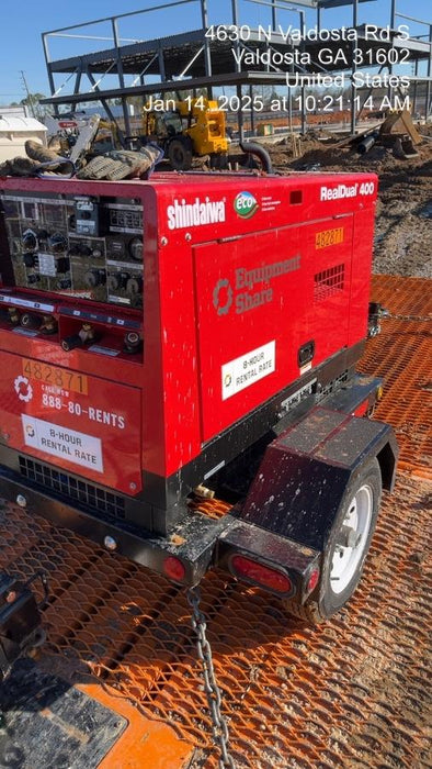 2024 Shindaiwa DGW400DML Kubota D902 Engine, 23 HP, Dual Op Welder, Wire, Arc, Droop Stick, Tig, and CC Stick Functionality, Simulphase, 3 Phase and 1 Phase Gen Output, Single Axle NB Trlr, Slr Trckl Chrg 12V 12W, Fire Ext, T3