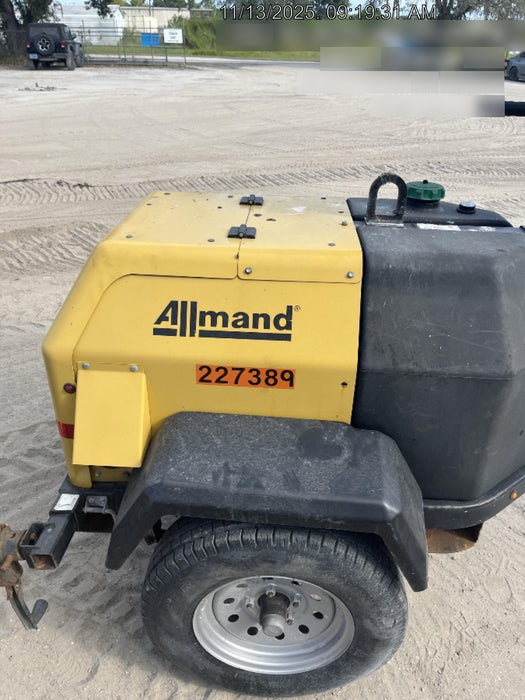 2022 Allmand NLV3GR (4) LED Light Fixture 350W, 23' Vertical Mast, 3kW Prime, Towable, Deep Sea L401, Leveling Jacks, Yanmar T4F 5.8hp