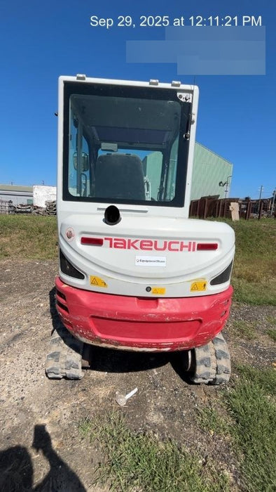 2020 Takeuchi TB235-2CR Cab/Heat/Air, Rubber Tracks, Manual TAG QC