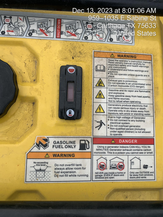 2023 Atlas Copco P6500W 5.5kW, AC390FD Gasoline Engine, Wheel & Handle Kit, (2) 120V Duplex 15A + (1) 120/240V 30A Twist Lock