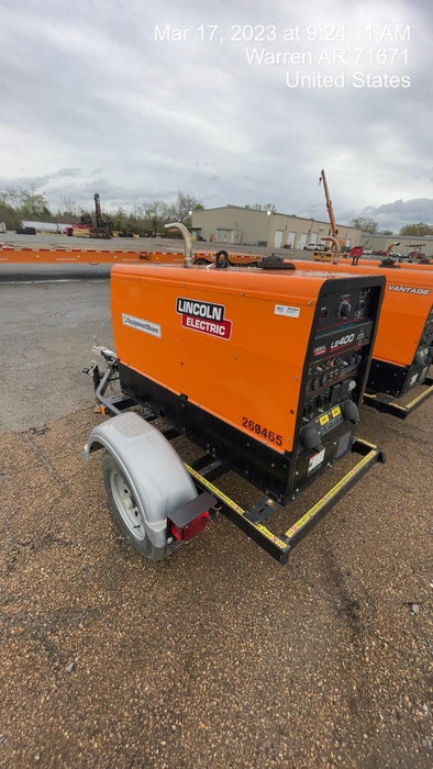 2022 Lincoln Electric LE400 Kubota V1505, Trlr, Cable Rack, Light Kit, ES Decals, T3