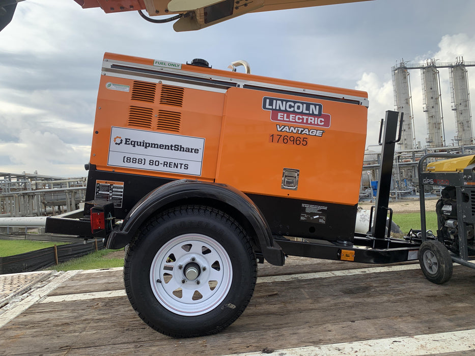 2021 Lincoln Electric Vantage 322 Vantage 322 Ready Pak 3 w/ Decals, ORANGE (includes trailer, cable rack, fender light kit) NO Telematics