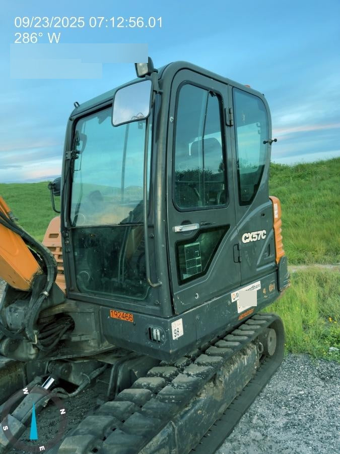 2018 Case CX57C CAB A/C, LONG ARM, RUBBER TRACKS, AUX HYD, THUMB
