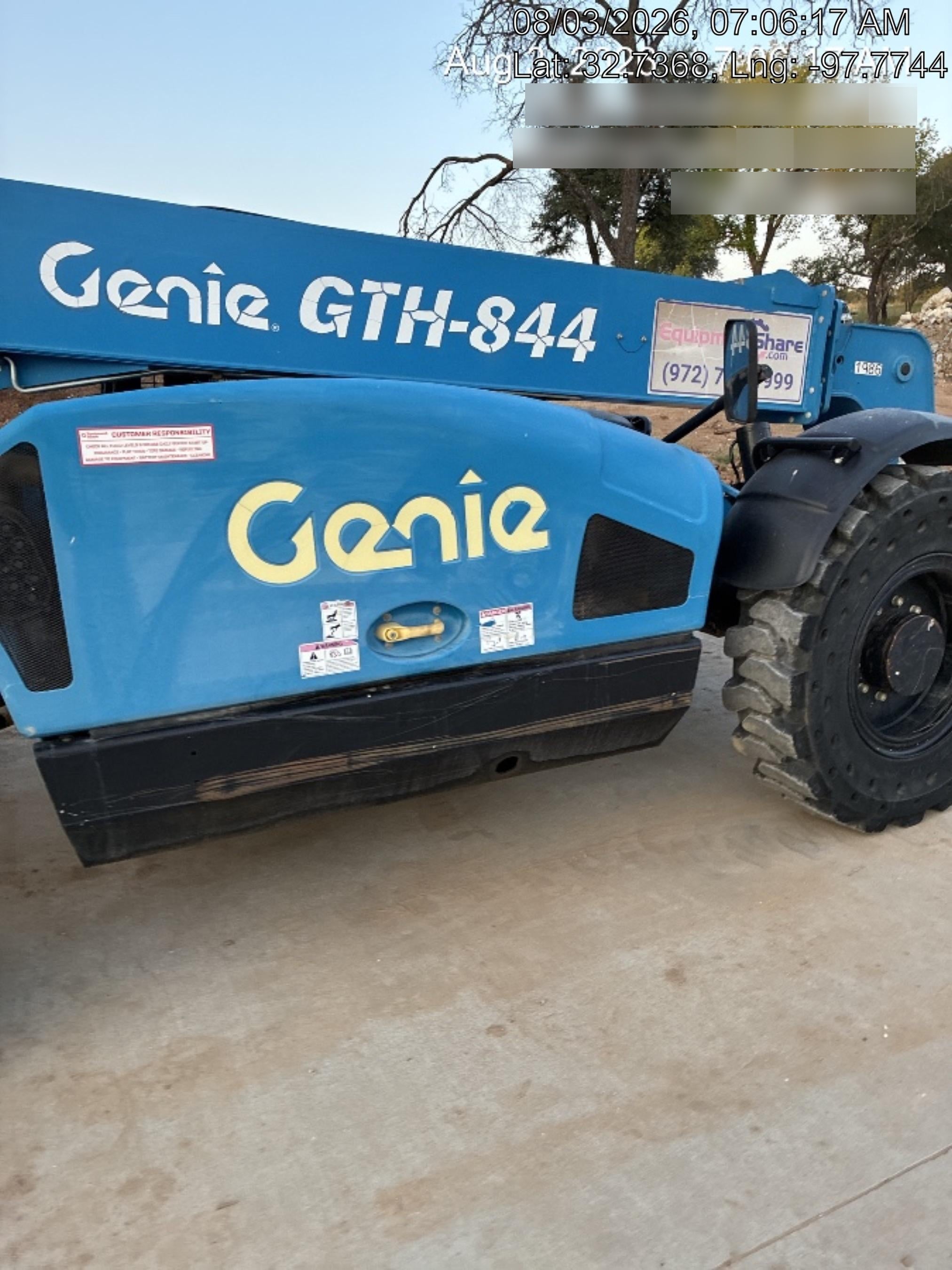2016 Genie GTH-844 Genie GTH844 Telehandler