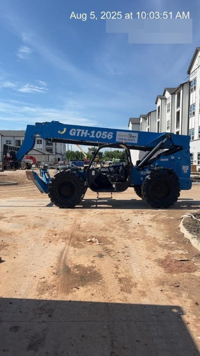 2019 Genie GTH-1056 Canopy, Solid RT Tires, LED Work Lights, Beacon 60" QA Carriage, 60" Forks