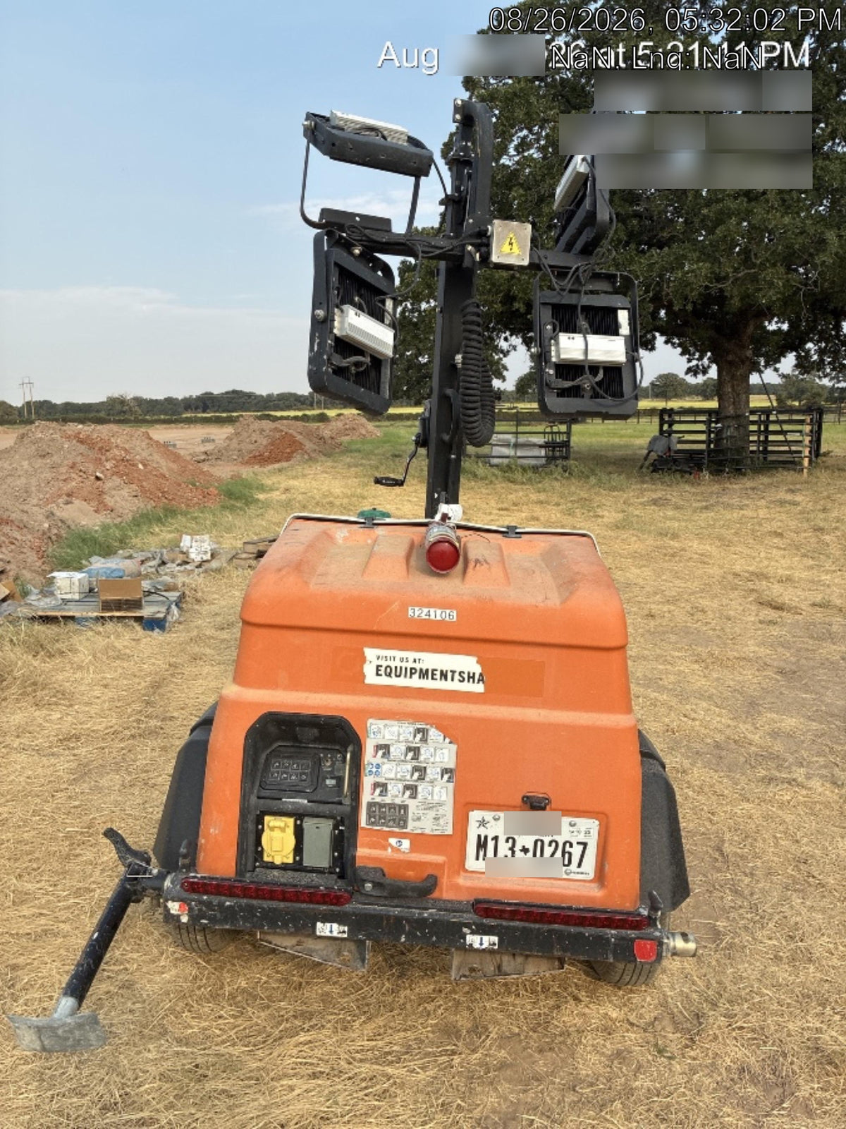 2023 Generac MLT2 Diesel, Flex Switch 120V Input, Powerzone Controller, (4) 320W LED Lights, 4kW Generator, 39.9 Gal Fuel Tank, 2" Ball, T3