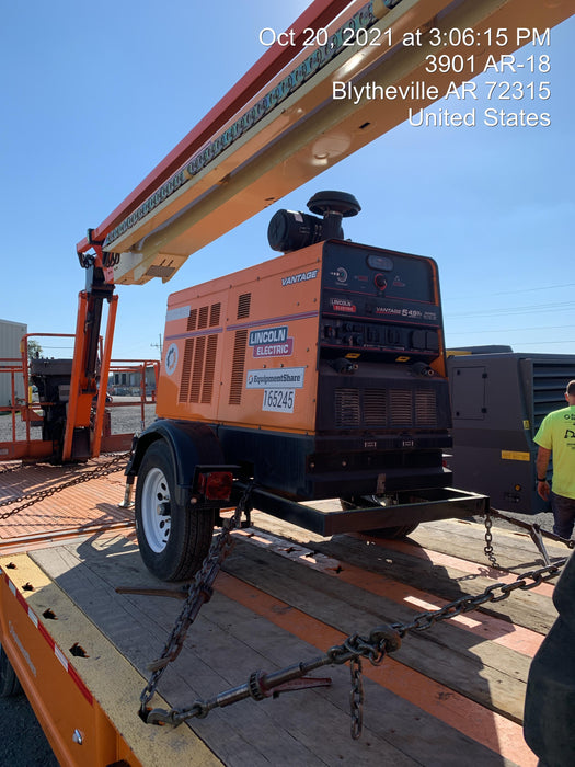 2021 Lincoln Electric Vantage 549X Ready Pak 3, ORANGE (includes trailer, cable rack, fender light kit)