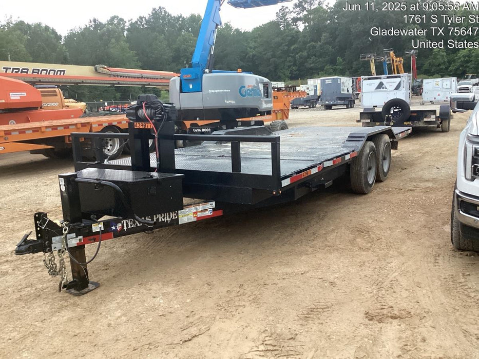 2024 TEXAS PRIDE TRAILERS 21' Lowboy Gravity Tilt Bed 14K Bumper Pull Trailer
