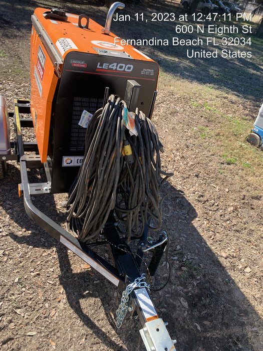 2022 Lincoln Electric LE400 Kubota V1505, Trlr, Cable Rack, Light Kit, ES Decals, T3