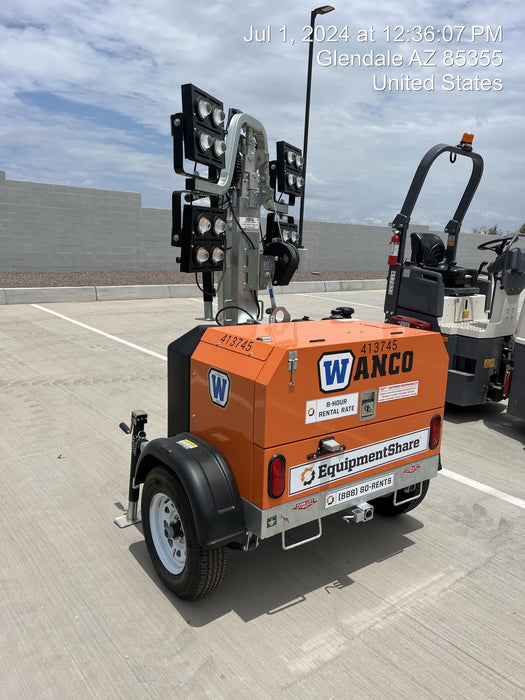 2024 Wanco WLTT-4MM4K Diesel, Deep Sea Controller, Shore Power Plug, Auto Start, (4) 350W LED Floodlights, 4kW Generator, 60 Gal Fuel Tank, 2" Ball, T3