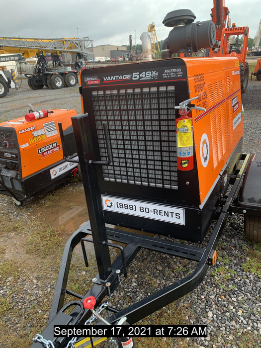 2021 Lincoln Electric Vantage 549X Ready Pak 3, ORANGE (includes trailer, cable rack, fender light kit)