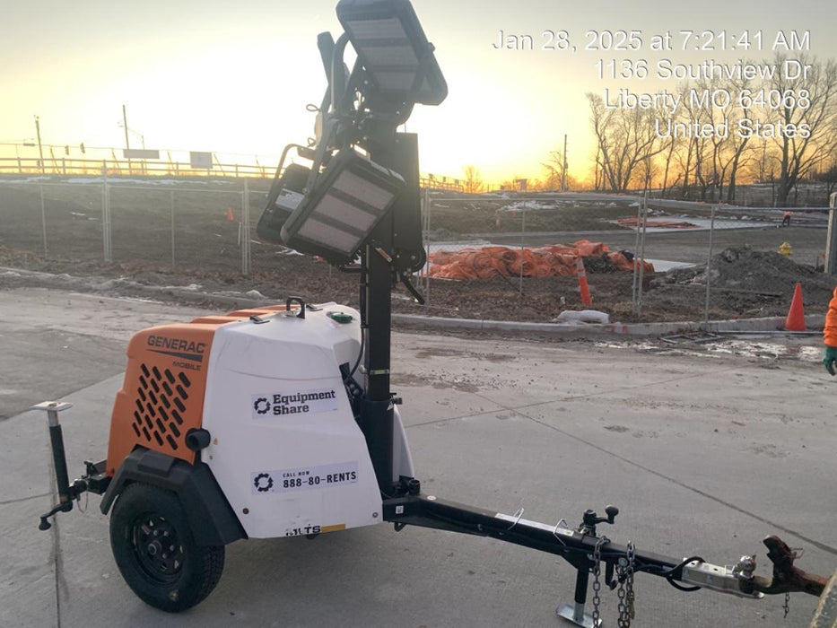 2024 Generac MLT2 Diesel, Flex Switch 120V Input, Powerzone Controller, 
(4) 320W LED Lights, 4kW Generator, 39.9 Gal Fuel Tank, 2" Ball, T3