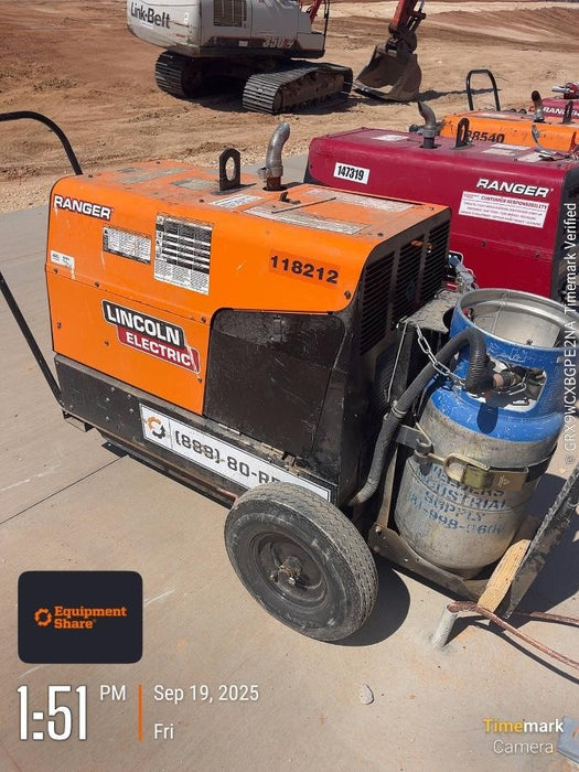 2020 Lincoln Electric Ranger 305 LPG Kohler Engine, One-Pak