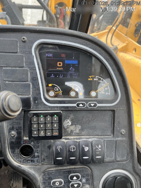 2019 JCB 514-56 Cab/Heat/Air, 109HP, Solid Tires, STD Worklight, Beacon, Aux Hydraulics, Lifting Eye, Back up Alarm w/72" Side Shift Carriage, 60" Forks