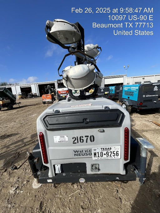 2019 Wacker Neuson LTV6L-MH Wacker Neuson LTV6L Mobile Light Tower w/Fuel Level Sensor Installed