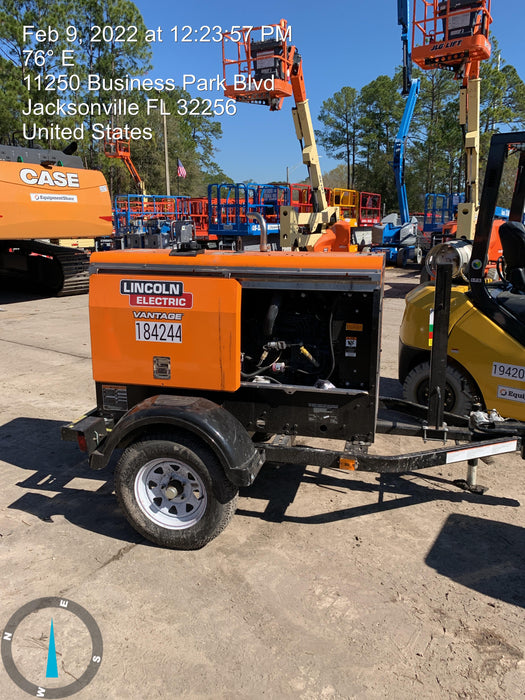 2021 Lincoln Electric Vantage 322 Vantage 322 Ready Pak 3 w/ Decals, ORANGE (includes trailer, cable rack, fender light kit) NO Telematics