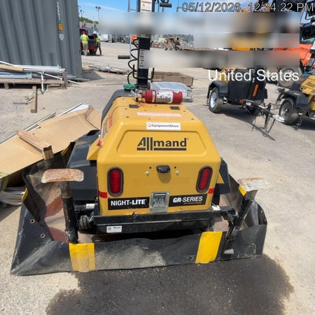 2022 Allmand NLV3GR (4) LED Light Fixture 350W, 23' Vertical Mast, 3kW Prime, Towable, Deep Sea L401, Leveling Jacks, Yanmar T4F 5.8hp