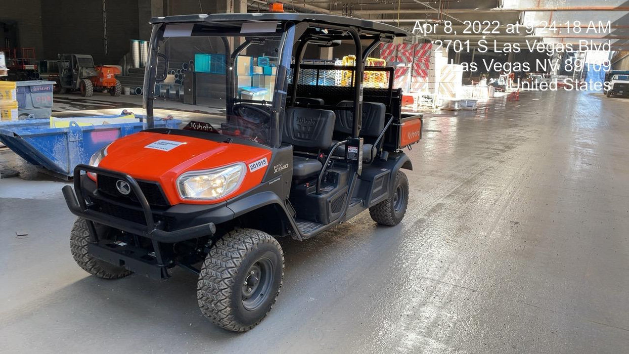 2022 Kubota RTV-X1140W-H Plastic Canopy, Windshield Acrylic Clear, LED Strobe Light, Wire Harness Kit, Back up Alarm