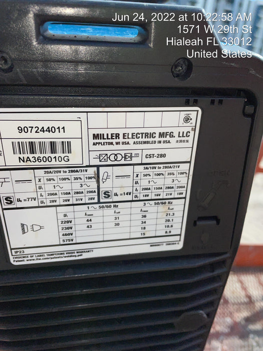 2020 MILLER ELECTRIC CST-280