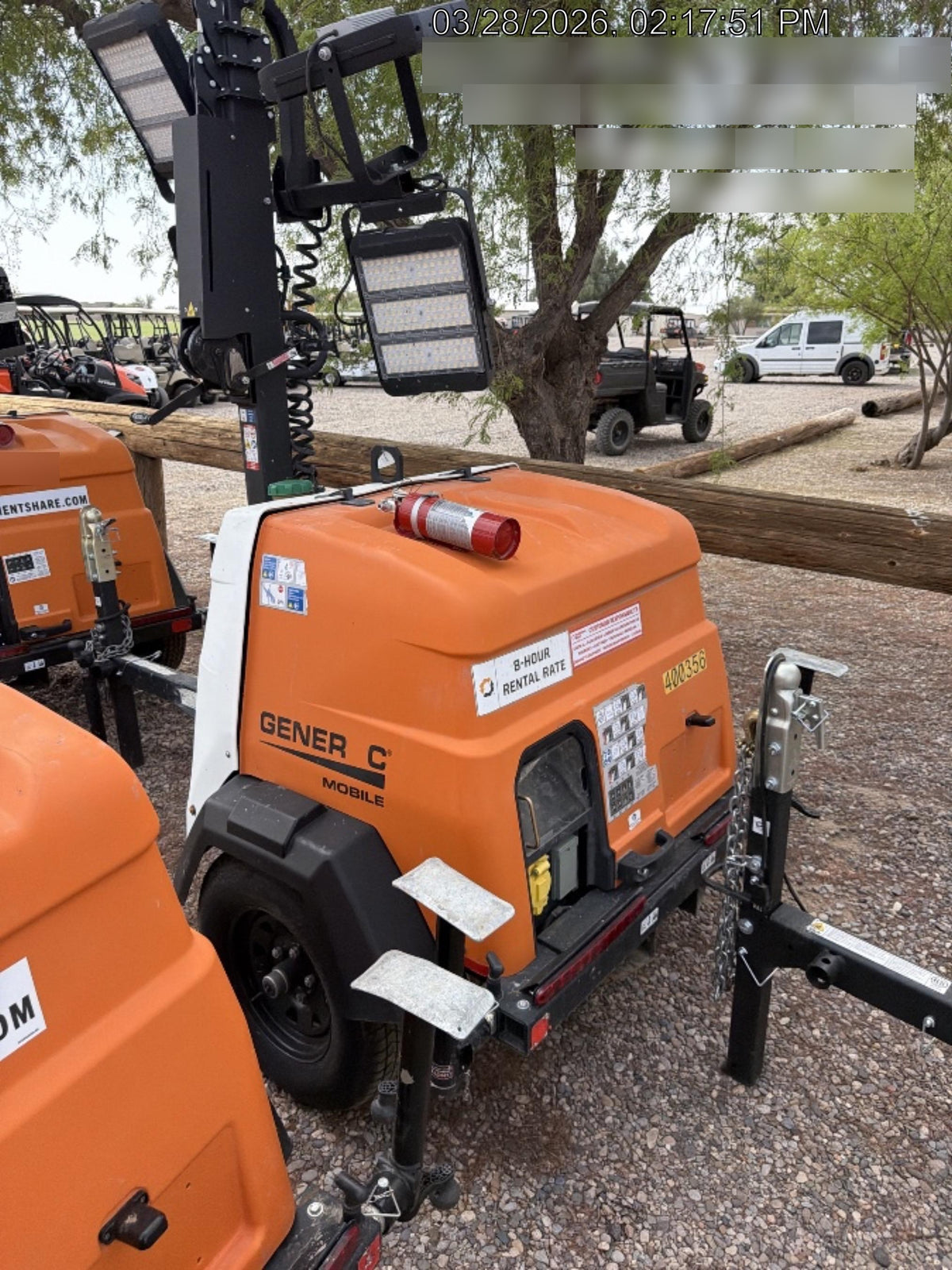 2024 Generac MLT2 Diesel, Flex Switch 120V Input, Powerzone Controller, 
(4) 320W LED Lights, 4kW Generator, 39.9 Gal Fuel Tank, 2" Ball, T3