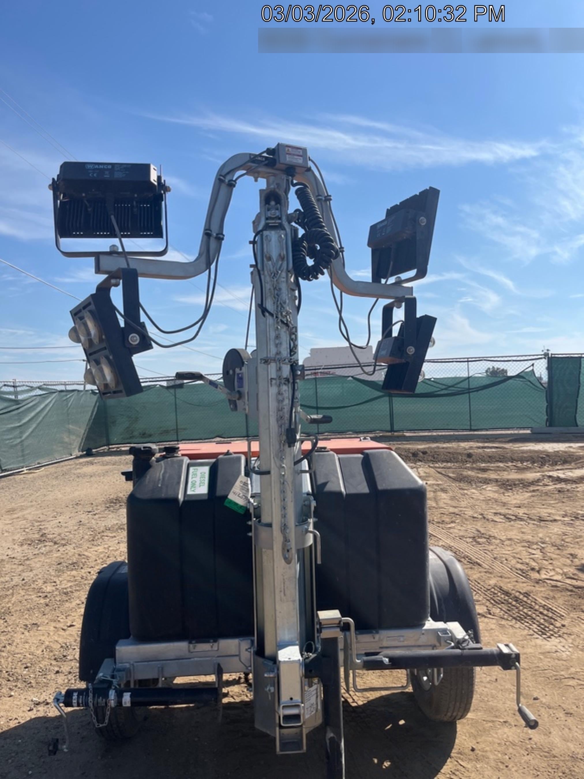 2024 Wanco WLTT-4MM4K Diesel, Deep Sea Controller, Shore Power Plug, Auto Start, (4) 350W LED Floodlights, 4kW Generator, 60 Gal Fuel Tank, 2" Ball, T3