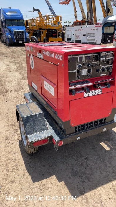 2022 Shindaiwa DGW400MDL Kubota D902 Engine, 23 HP, Dual Op Welder, Wire, Arc, Droop Stick, Tig, and CC Stick Functionality, Simulphase, 3 Phase and 1 Phase Gen Output, Single Axle NB Trlr, Slr Trckl Chrg 12V 12W, Fire Ext