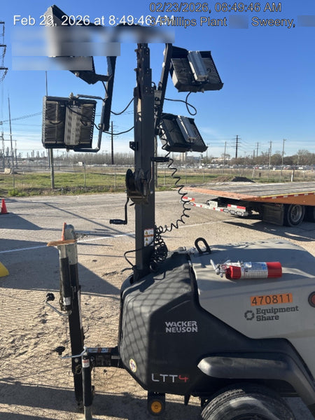 2024 Wacker Neuson LTT4 Diesel, Kohler KDW702, Deep Sea Controller, Auto Start, LED 320W, Bypass Outlet, T3
