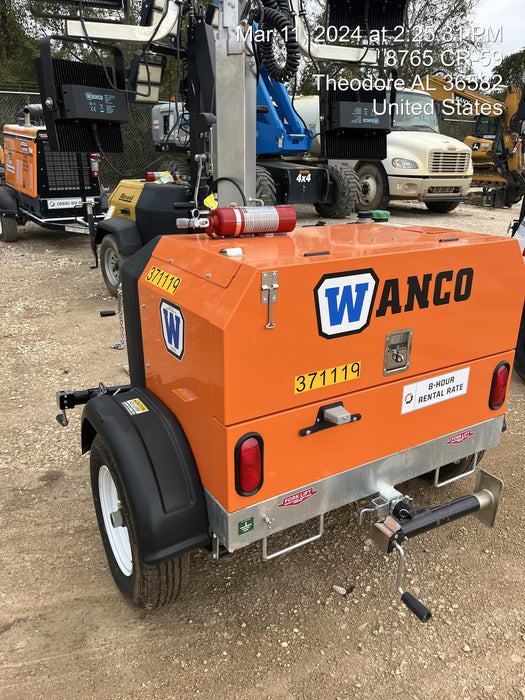 2023 Wanco WLTT-4MM4K Diesel, Deep Sea Controller, Shore Power Plug, Auto Start, (4) 350W LED Floodlights, 4kW Generator, 60 Gal Fuel Tank, 2" Ball, T3