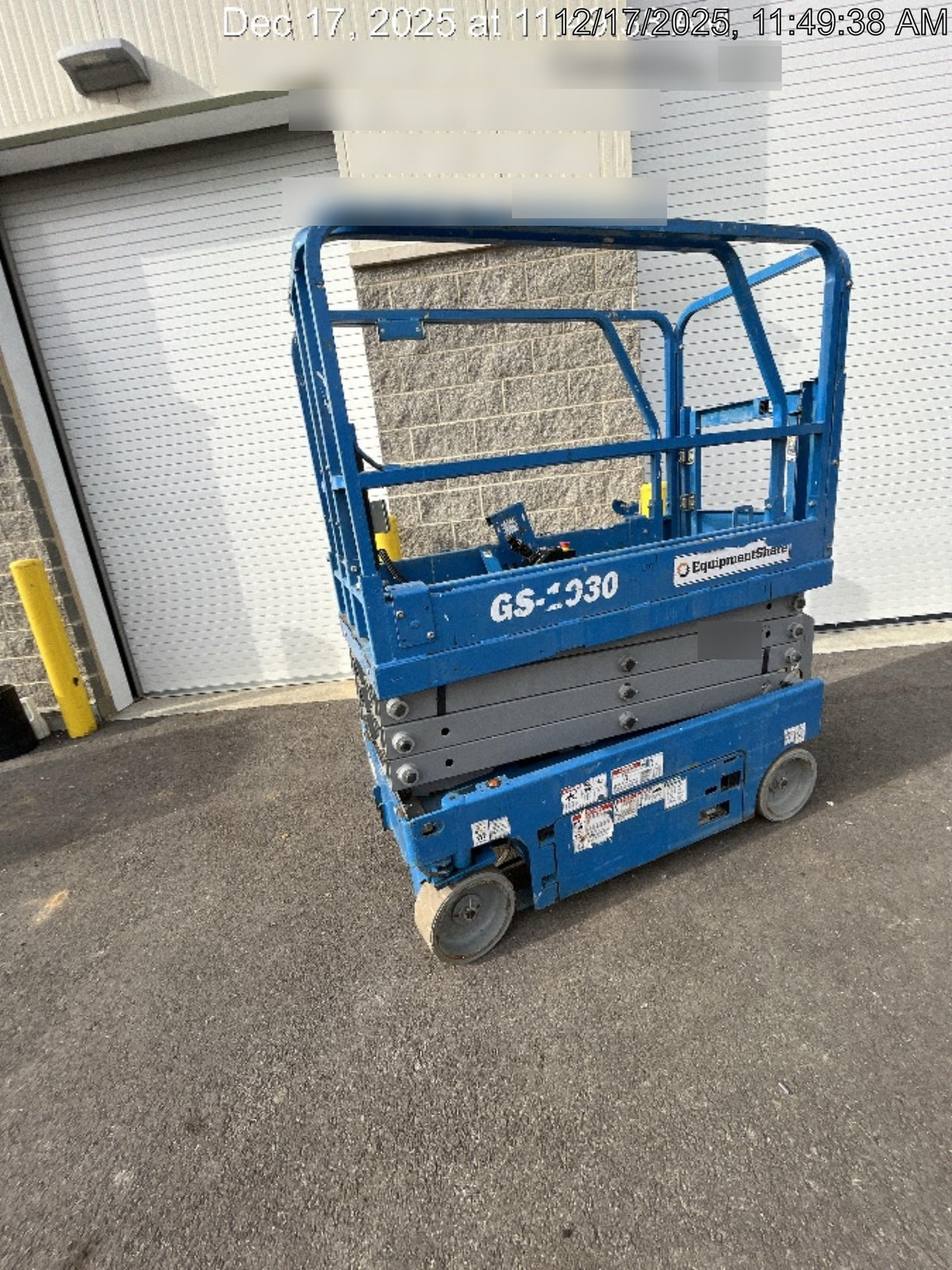 2020 Genie GS-1930 Solid Non Marking Tires, Beacon, Folding rails with half height swing gate