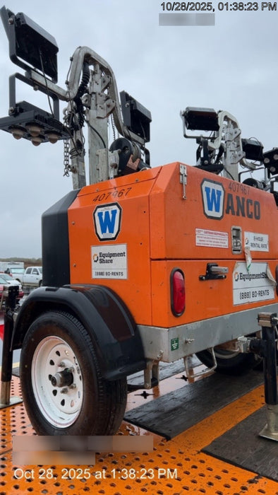 2024 Wanco WLTT-4MM4K Diesel, Deep Sea Controller, Shore Power Plug, Auto Start, (4) 350W LED Floodlights, 4kW Generator, 60 Gal Fuel Tank, 2" Ball, T3