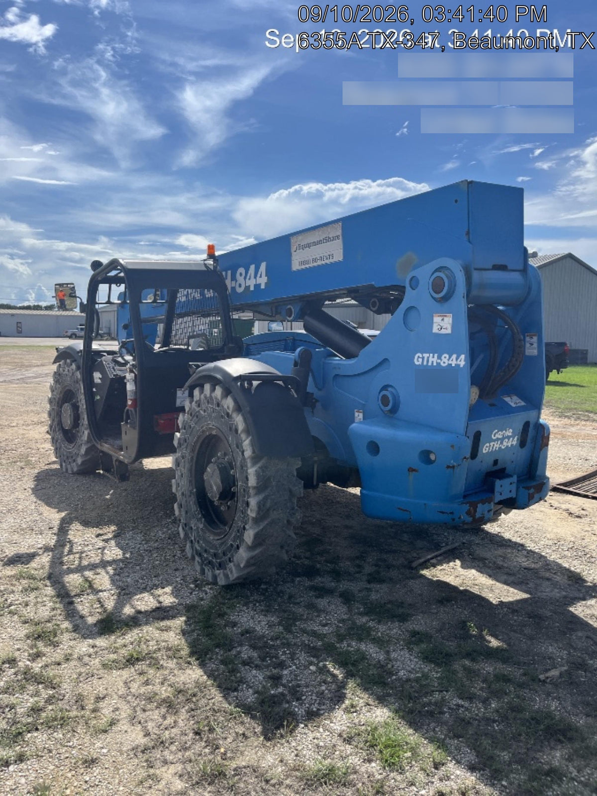 2018 Genie GTH-844 Genie GTH-844 w/ROPS, Work Lights, Solid Tires, RH Cab Mesh, Beacon, 60" Carriage and Forks