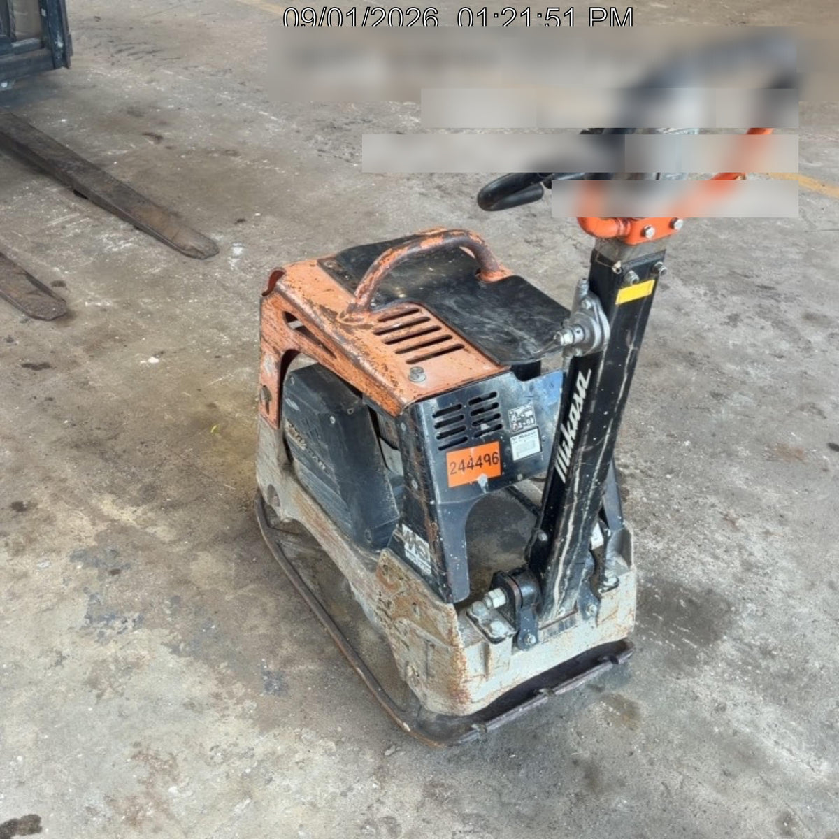 2022 Multiquip MVH158 Honda GX200, 17" Plate, Gas