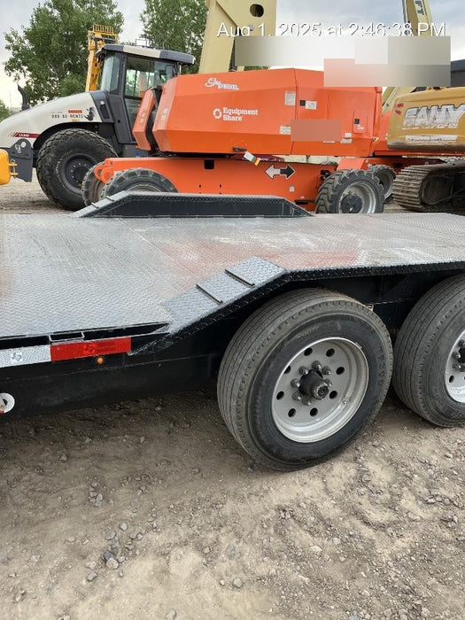 2025 TEXAS PRIDE TRAILERS 21' Lowboy Gravity Tilt Bed 14K Bumper Pull Trailer