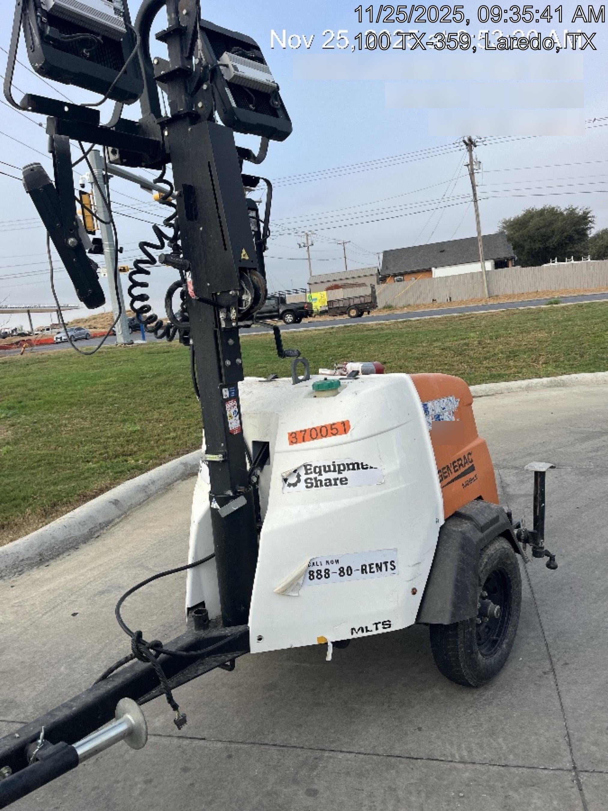 2023 Generac MLT2 Diesel, Flex Switch 120V Input, Powerzone Controller, 
(4) 320W LED Lights, 4kW Generator, 39.9 Gal Fuel Tank, 2" Ball, T3
