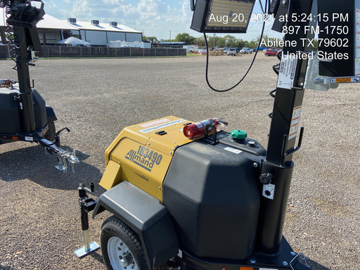 2021 Allmand NLV3GR (4) LED Light Fixture 350W, 23' Vertical Mast, 3kW Prime, Towable, Deep Sea L401, Leveling Jacks, Yanmar T4F 5.8hp