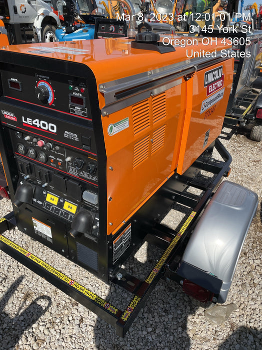 2022 Lincoln Electric LE400 Kubota V1505, Trlr, Cable Rack, Light Kit, ES Decals, T3