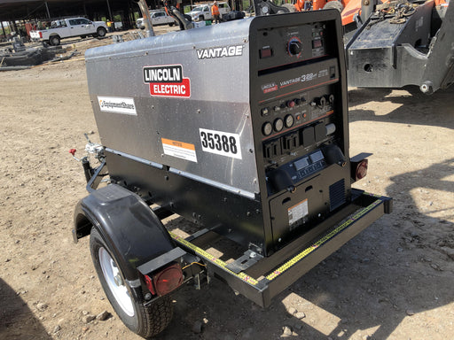2019 Lincoln Electric Vantage 322 Welder Ready-Pak 3, Two wheel trailer, Fender and Light kit, Cable Rack